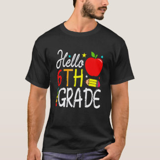 Camiseta Olá 6º ano de volta à escola professor aluno canet