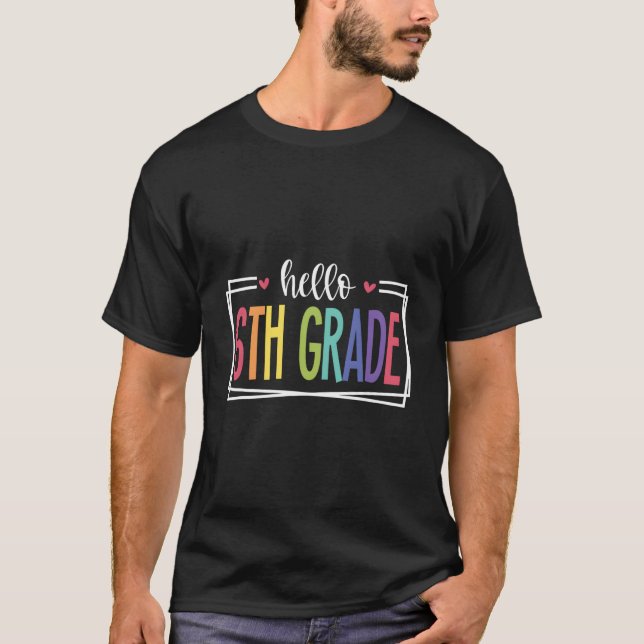 Camiseta Olá 6º Ano Primeiro Dia De Aula Bem-Vindo De Volta (Frente)