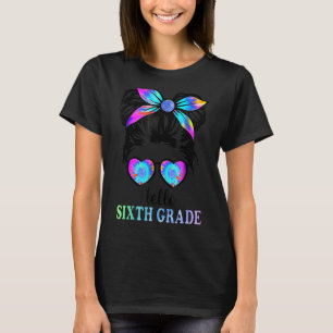 Camiseta Olá, 6, Menina De Arma Mensageira De Volta Para A