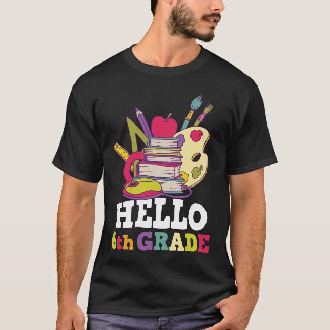 Camiseta Olá, 6, Volta À Escola (Frente)