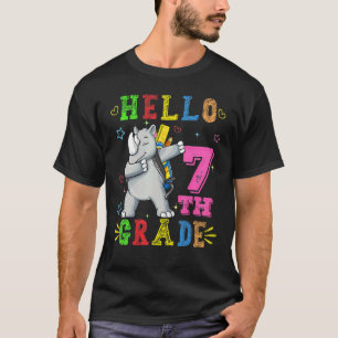 Camiseta Olá, 7 Dabbing Rhinocerontes, de volta à escola