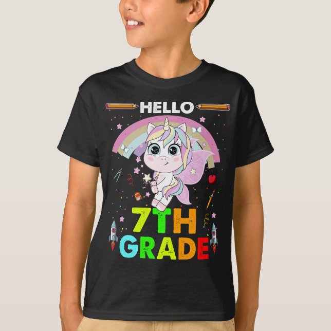 Camiseta Olá, 7, Volta À Escola (Frente)
