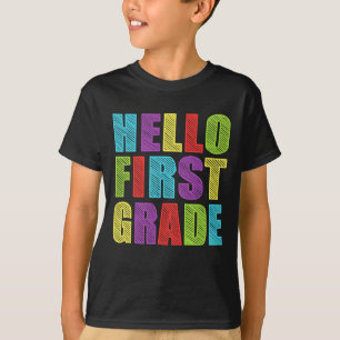 Camiseta Olá! ?a categoria engraçada de primeiro grau de