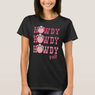 Camiseta Olá a Todos Caubói Rodeio Sulista Ocidental Vintag
