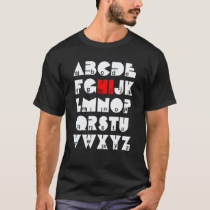 Camiseta Olá Abc Alfabeto Jardim de Infância Professor Alun