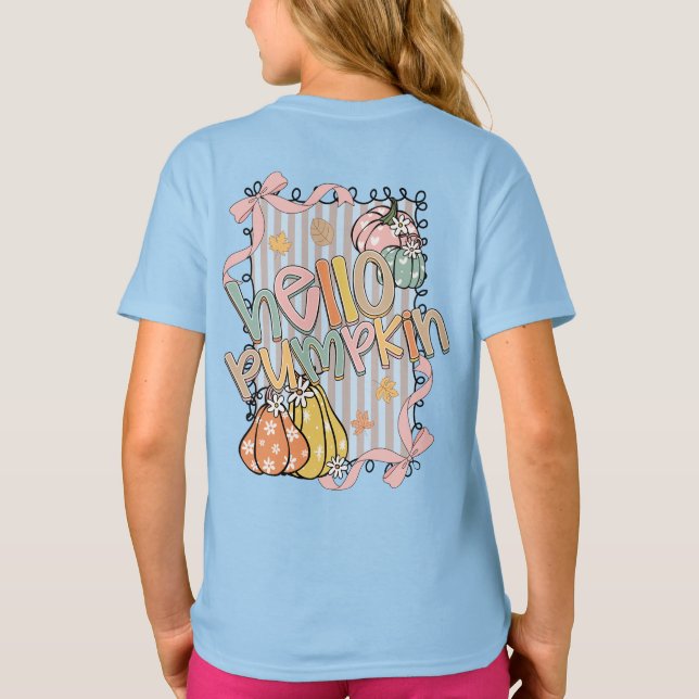 Camiseta Olá Abóbora Estação Outonal (Verso)