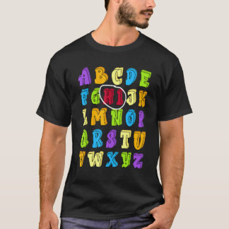 Camiseta Olá Alfabeto de Volta às Aulas Professores Pré K J