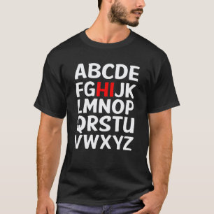 Camiseta Olá Alfabeto Pré K Vintage Professor de Jardim de