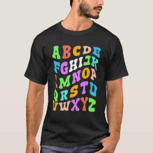 Camiseta Olá Alfabeto Volta às Aulas Pré K Jardim de Infânc