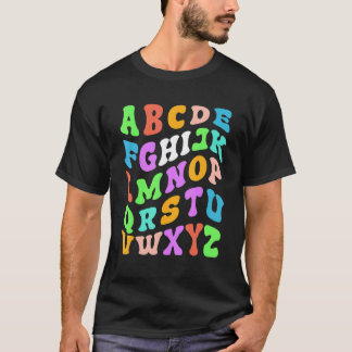 Camiseta Olá Alfabeto Volta às Aulas Pré K Jardim de Infânc