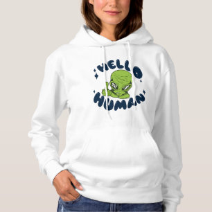 Camiseta Olá, Alienígena engraçada humana