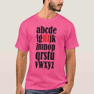Camiseta Olá, Alphabet, De Volta À Escola Pré K Teac Do Jar
