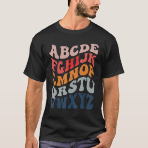 Camiseta Olá, Alphabet, De Volta À Escola Pré K Teac Do Jar
