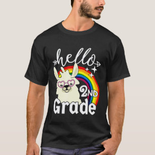 Camiseta Olá aluno da 2ª série professor Llama De Volta à E