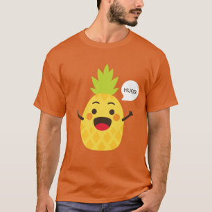 Camiseta Olá Amigos! Ilustração do abacaxi