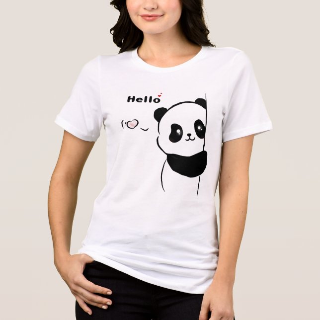 Camiseta Olá Amor Panda (Frente)