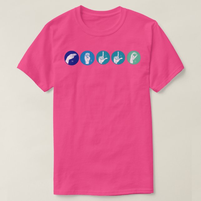 Camiseta Olá ASL (Frente do Design)