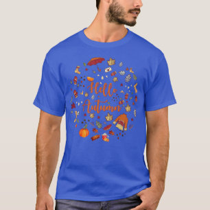 Camiseta Olá Autumn Boots Pumpkin Sweater Autumn Leaves F