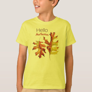 Camiseta Olá Autumn Deixa Watercolor Nature Lover