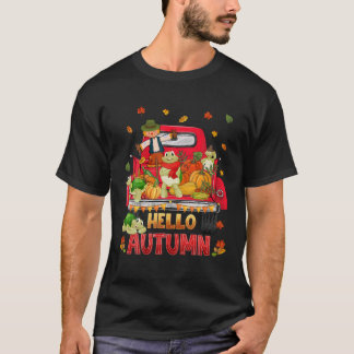 Camiseta Olá Autumn Fall Turtle Ação de Graças Pumpkin Mape