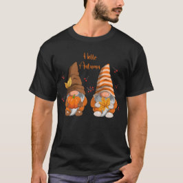 Camiseta Olá Autumn Gnomo Graças a Pumpkin Engraçado