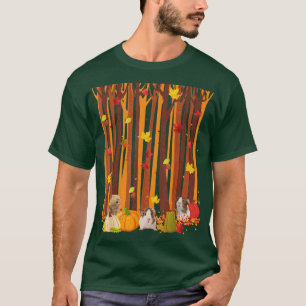 Camiseta Olá Autumn Guiné Pig Maple Leaf Fall Pumpkin Me