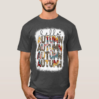 Camiseta Olá Autumn Lepard Fall Yall Olá outono M
