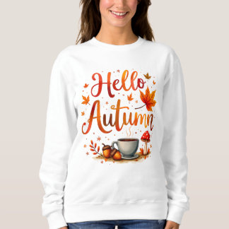 Camiseta Olá Autumn, nostalgia acolhedora