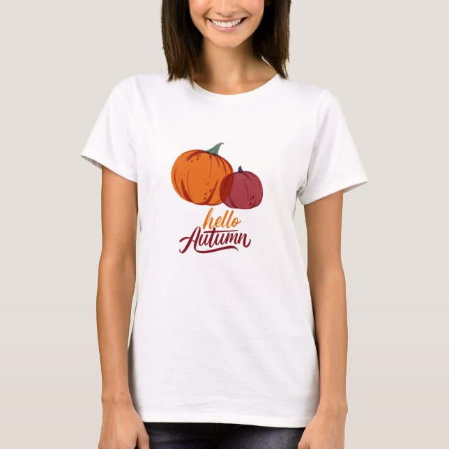 Camiseta Olá Autumn Pumpkins (Frente)