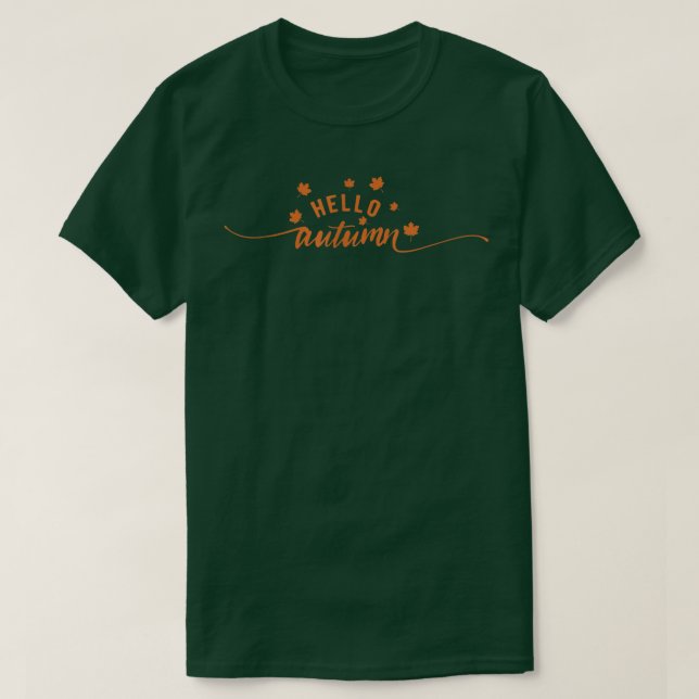Camiseta Olá Autumn Yellow deixa linda (Frente do Design)