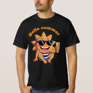 Camiseta Olá body de verão para bebê