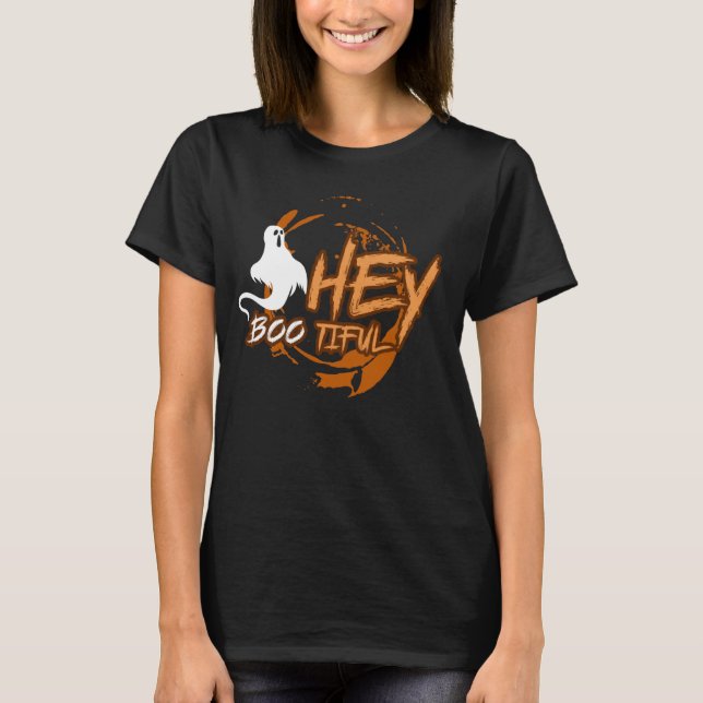 Camiseta Olá, Bonito - Halloween Ghost (Frente)