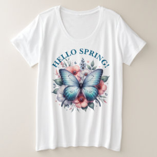 Camiseta Olá Borboleta da Primavera-96282