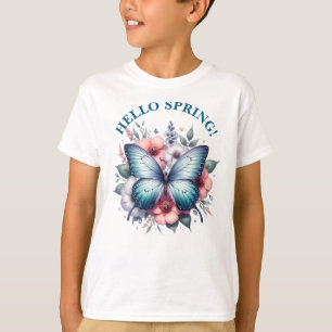 Camiseta Olá Borboleta da Primavera-96282