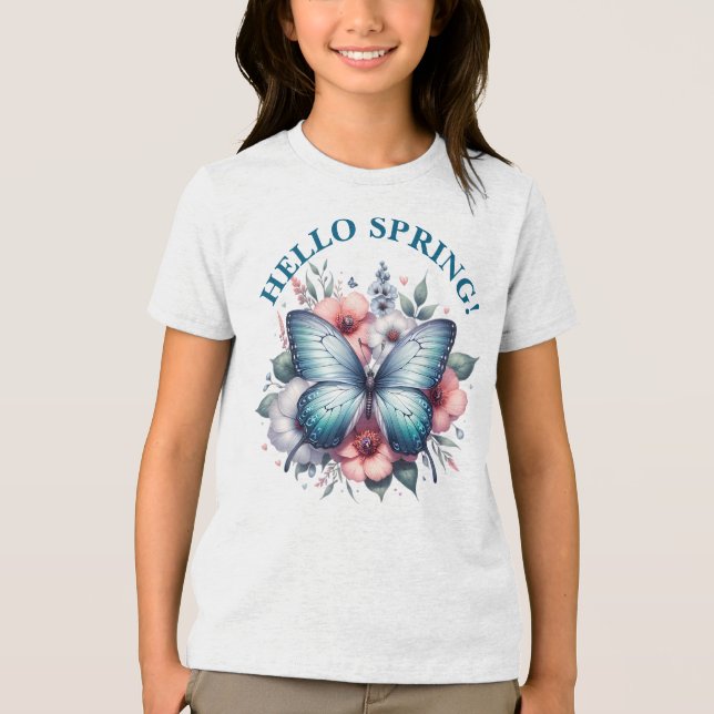 Camiseta Olá Borboleta da Primavera-96282 (Frente)