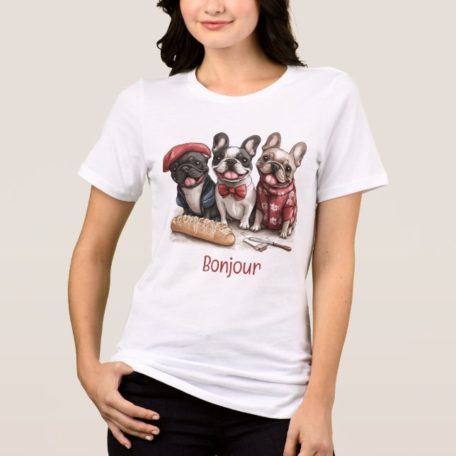 Camiseta Olá Bulldogs Franceses (Frente)