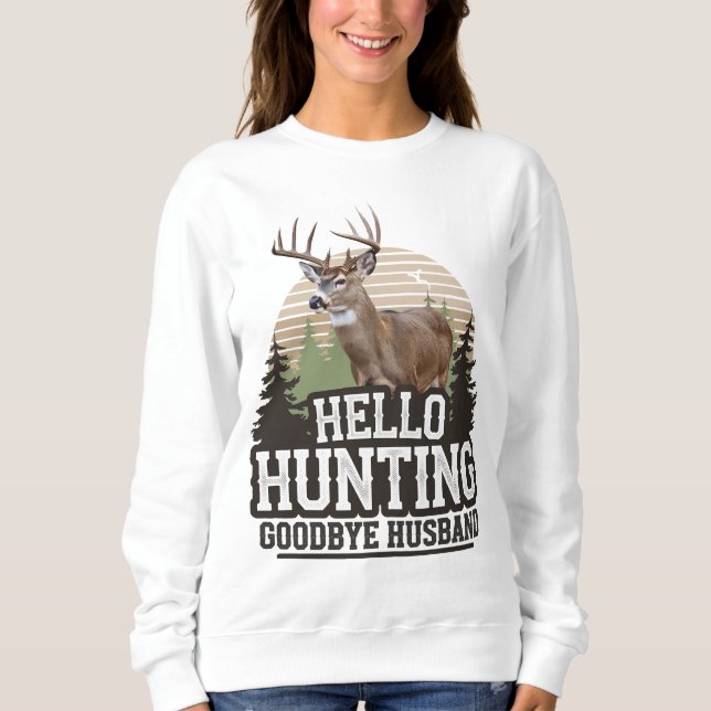 Camiseta Olá Caçando Adeus Marido (Frente)