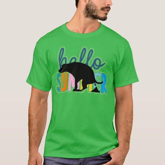 Camiseta Olá, Cachorro de Verão (Frente)
