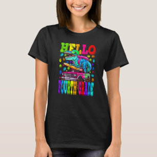 Camiseta Olá Caminhão Monstro Dinossauro da Quarta Série De