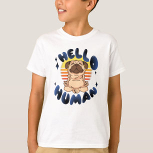 Camiseta Olá, cão meditador de yoga