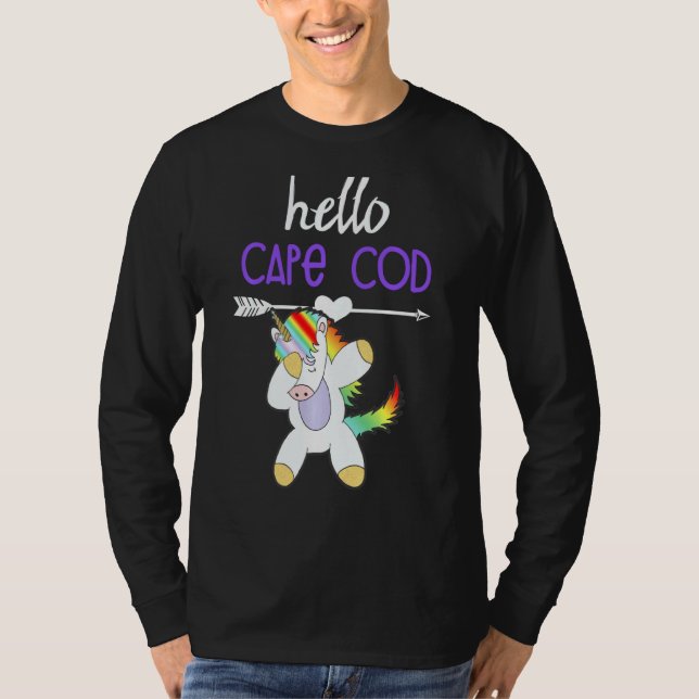 Camiseta Olá Cape Cod Dabbing Unicorn Kids Souvenir For G (Frente)