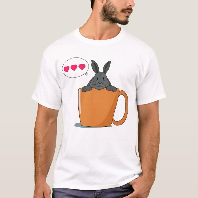 Camiseta Olá, coelhinha da cinza (Frente)