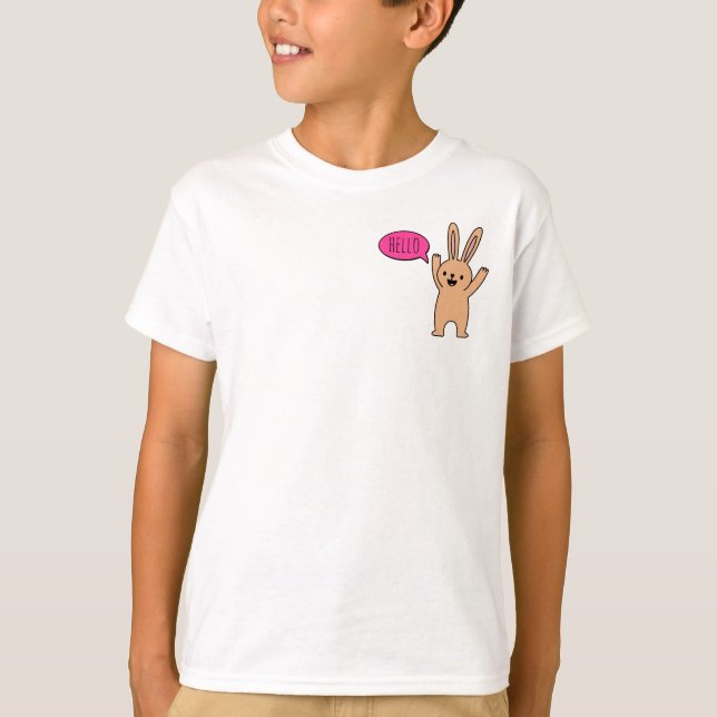 Camiseta Olá Coelhinho Bonito (Frente)