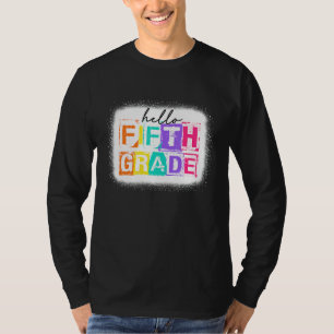 Camiseta Olá Colorido Quinta Série Equipe Vintage 1º Dia O