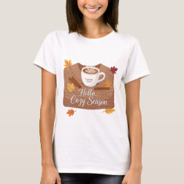 Camiseta Olá Cozy Season Autumn Art