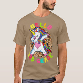 Camiseta Olá, Crianças do Unicórnio do 3º ano Meninas Leopa