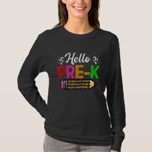 Camiseta Olá, Crianças-Leopardo Pré-K De Volta À Rua De Pro