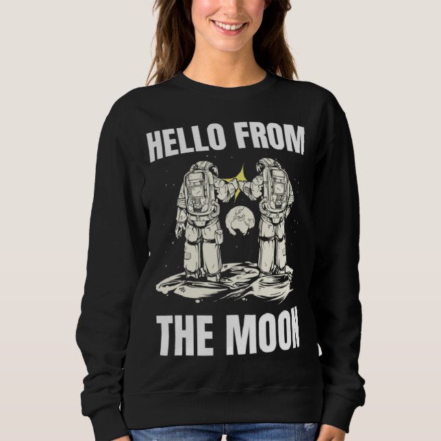 CAMISETA OLÁ DA LUA ESPAÇO PLANETAS CIÊNCIA ASTRO SO (Frente)