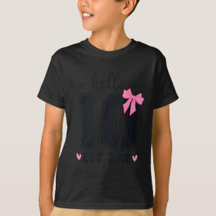 Camiseta Olá Dez Est 2016 10º Aniversário Coquette Laço 10 