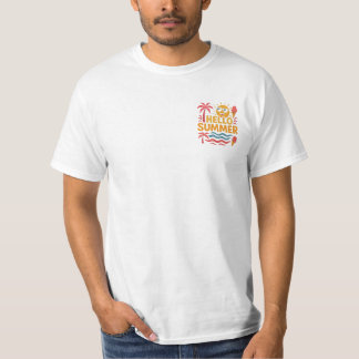 Camiseta Olá Diversão de Verão Praia Palmeira